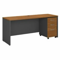 Series C 72W X 24D Office Desk With Drawers In Hansen Cherry - Engineered Wood -CYMAX Sales 470840 L