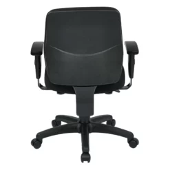 Deluxe Task Office Chair With Ratchet Back Height In Coal Black Fabric 11 Deluxe Task Office Chair With Ratchet Back Height In Coal Black Fabric -CYMAX Sales 472689 2 L