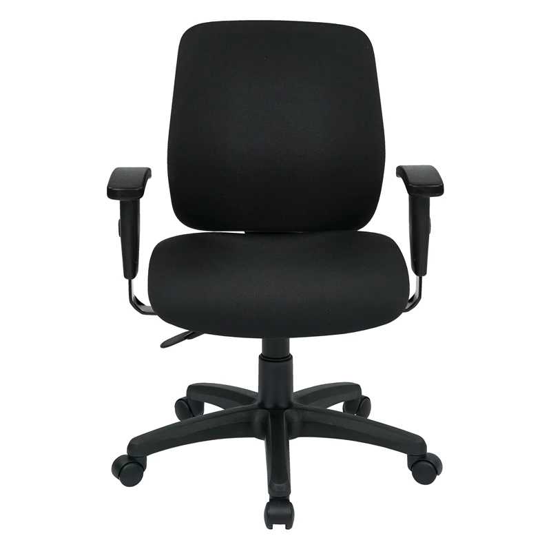 Deluxe Task Office Chair With Ratchet Back Height In Coal Black Fabric 7 Deluxe Task Office Chair With Ratchet Back Height In Coal Black Fabric - Image 5