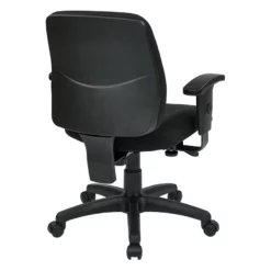 Deluxe Task Office Chair With Ratchet Back Height In Coal Black Fabric 14 Deluxe Task Office Chair With Ratchet Back Height In Coal Black Fabric -CYMAX Sales 472689 5 L