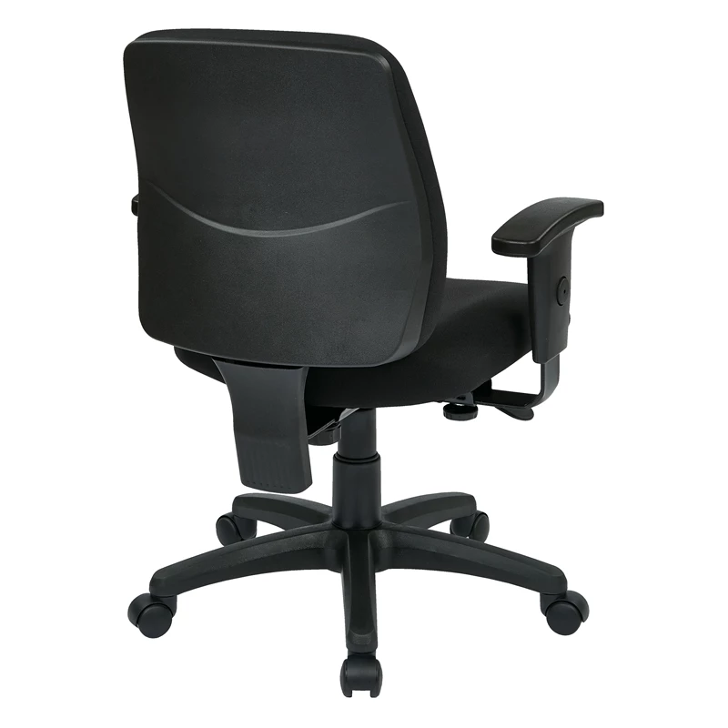 Deluxe Task Office Chair With Ratchet Back Height In Coal Black Fabric 8 Deluxe Task Office Chair With Ratchet Back Height In Coal Black Fabric - Image 6