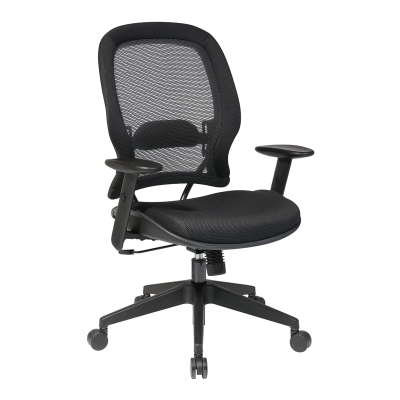 Office Star AirGrid Back And Mesh Fabric Seat Office Chair In Black 3 Office Star AirGrid Back And Mesh Fabric Seat Office Chair In Black