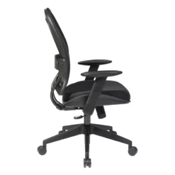 Office Star AirGrid Back And Mesh Fabric Seat Office Chair In Black 12 Office Star AirGrid Back And Mesh Fabric Seat Office Chair In Black -CYMAX Sales 472714 3 L