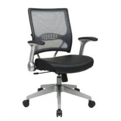 Professional AirGrid Back And Seat Managers Office Chair In Black Leather