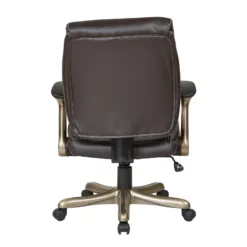 Bonded Leather Office Chair In Cocoa Brown And Espresso 11 Bonded Leather Office Chair In Cocoa Brown And Espresso -CYMAX Sales 472827 2 L