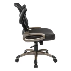 Screen Back And Bonded Leather Seat Managers Chair In Espresso -CYMAX Sales 472832 8 L