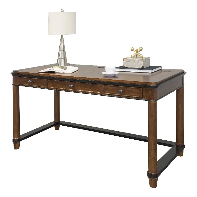 Martin Furniture Kensington Wood Laptop Writing Desk In Warm Fruitwood Brown 3 Martin Furniture Kensington Wood Laptop Writing Desk In Warm Fruitwood Brown