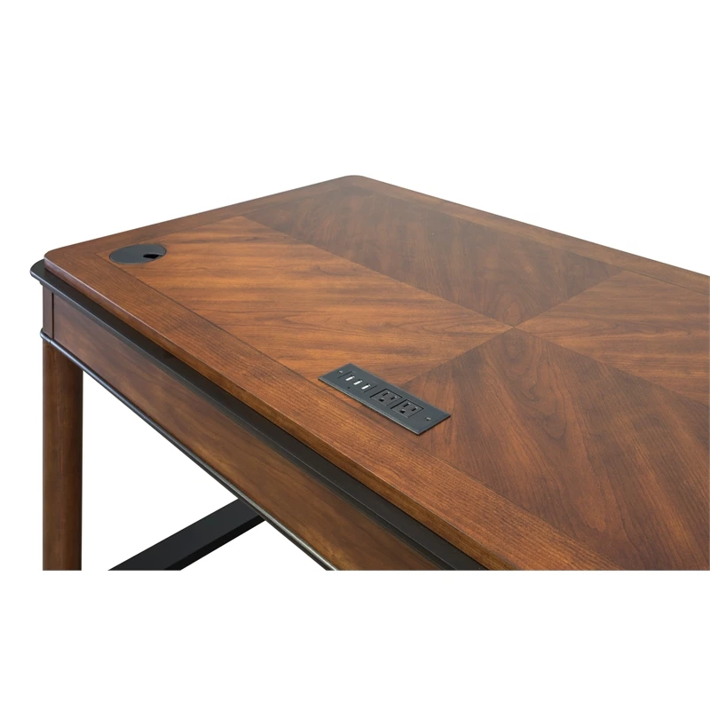 Martin Furniture Kensington Wood Laptop Writing Desk In Warm Fruitwood Brown 6 Martin Furniture Kensington Wood Laptop Writing Desk In Warm Fruitwood Brown - Image 4