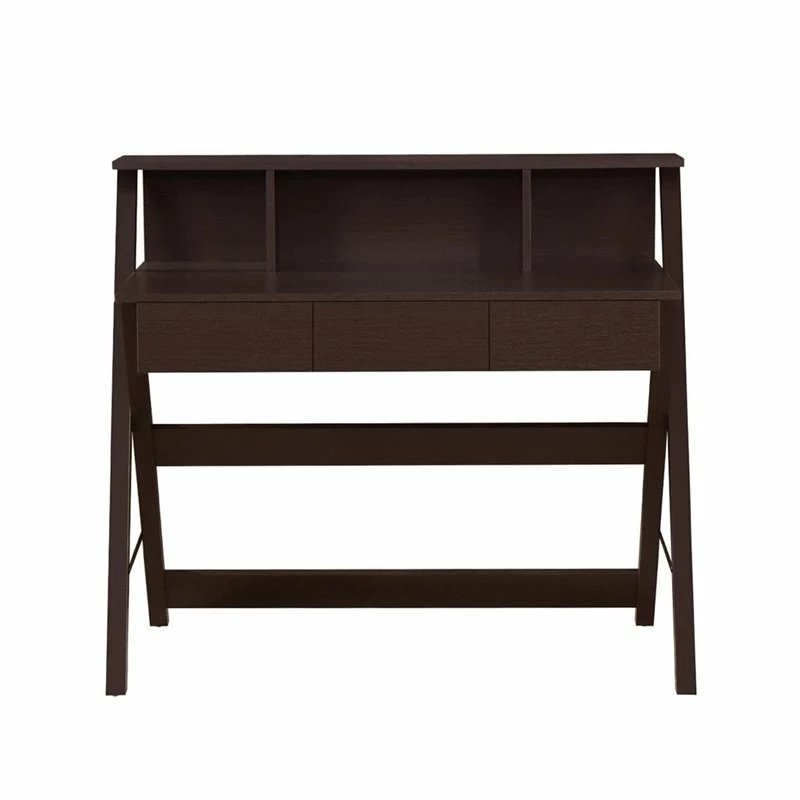 Techni Mobili Fashionable Workstation With Shelf And Storage In Wenge 6 Techni Mobili Fashionable Workstation With Shelf And Storage In Wenge - Image 4