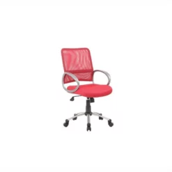 Boss Office Products Mesh Back With Pewter Task Office Chair In Pink -CYMAX Sales 487092 L