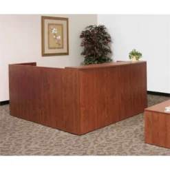 Regency Legacy L-Shaped Reception Desk In Cherry -CYMAX Sales 490647 10 L