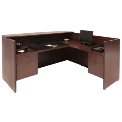 Regency Legacy L-Shaped Reception Desk In Mahogany