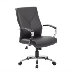 Boss Office LeatherPlus Executive Office Chair In Black 21 Boss Office LeatherPlus Executive Office Chair In Black -CYMAX Sales 498874 L