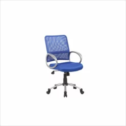 Boss Office Products Mesh Back With Pewter Task Office Chair In Pink