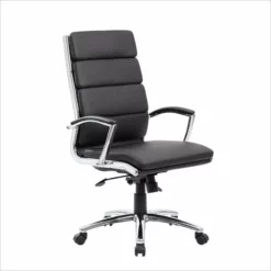 Boss Office Executive CaressoftPlus Chair With Metal Chrome Finish -CYMAX Sales 498905 L