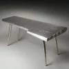 Butler Specialty Industrial Chic Midway Aviator Desk In Silver 1 Butler Specialty Industrial Chic Midway Aviator Desk In Silver -CYMAX Sales 501998 L