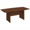 Bush Business Furniture 72W X 36D Boat Shaped Conference Table With Wood Base In Hansen Cherry -CYMAX Sales 503287 L