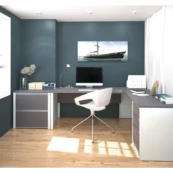 Bestar Connexion L-shaped Workstation With Lateral File In Slate And Sandstone 26 Bestar Connexion L-shaped Workstation With Lateral File In Slate And Sandstone -CYMAX Sales 505472 1 L 1