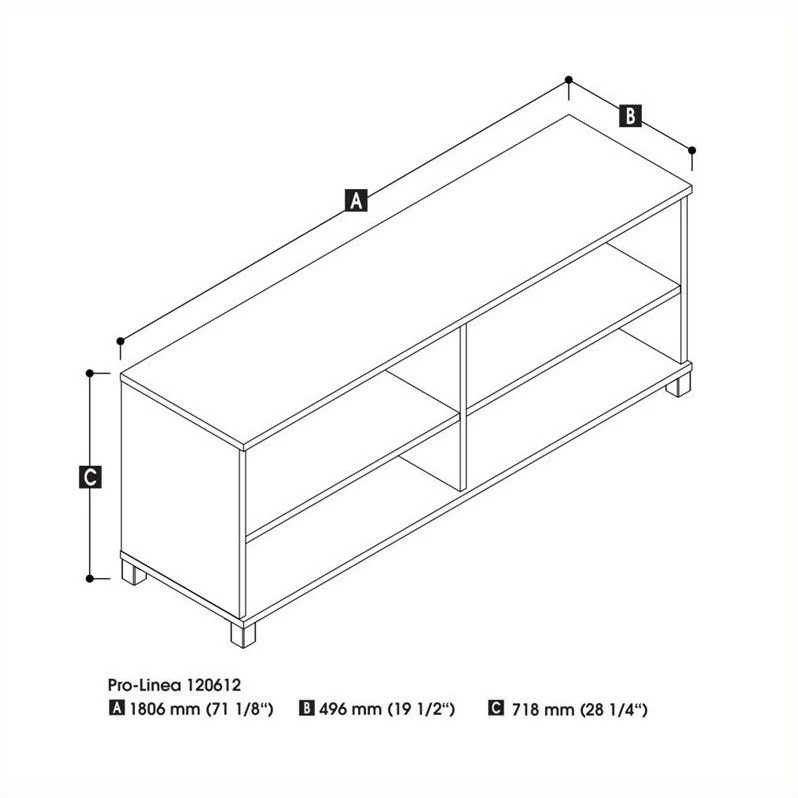 Bestar Pro-Linea Credenza In White 6 Bestar Pro-Linea Credenza In White - Image 4
