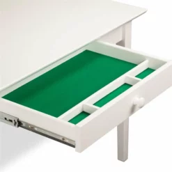 AFI Shaker Solid Wood Writing Desk With Elegant Felt Drawer In White -CYMAX Sales 522159 1 L 1