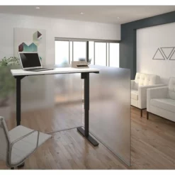 Bestar 30" X 60" Power Adjustable Standing Desk In White -CYMAX Sales 522607 1 L 1