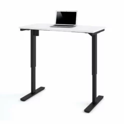 Bestar 30" X 60" Power Adjustable Standing Desk In White -CYMAX Sales 522607 2 L 1