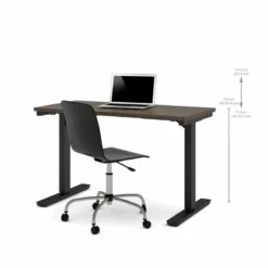 Bestar 30" X 60" Power Adjustable Standing Desk In Antigua -CYMAX Sales 522611 1 L 1