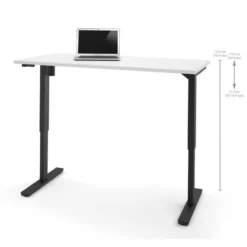 Bestar 24" X 48" Power Adjustable Standing Desk In White