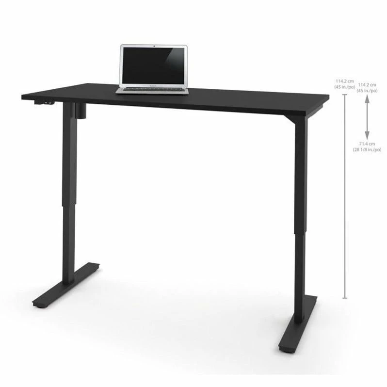 Bestar 24" X 48" Power Adjustable Standing Desk In Black 3 Bestar 24" X 48" Power Adjustable Standing Desk In Black