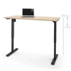 Bestar 30" X 60" Power Adjustable Standing Desk In Northern Maple