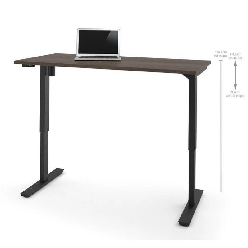 Bestar 24" X 48" Power Adjustable Standing Desk In Antigua 3 Bestar 24" X 48" Power Adjustable Standing Desk In Antigua