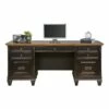 Martin Furniture Hartford Wood Credenza Office Desk Writing Table Black -CYMAX Sales 523126 523130 L