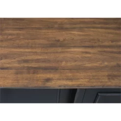 Martin Furniture Hartford Wood Credenza Office Desk Writing Table Black -CYMAX Sales 523126 523136 L