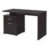 Coaster Irving 2-Drawer Contemporary Wood Office Desk With Cabinet Cappuccino -CYMAX Sales 530730 2 L