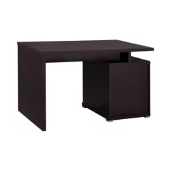 Coaster Irving 2-Drawer Contemporary Wood Office Desk With Cabinet Cappuccino -CYMAX Sales 530730 6 L
