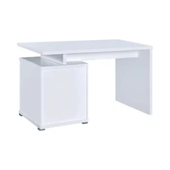 Coaster Irving 2-Drawer Contemporary Wood Office Desk With Cabinet Cappuccino -CYMAX Sales 530731 5 L
