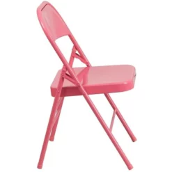 Flash Furniture Hercules Colorburst Metal Folding Chair In Citron -CYMAX Sales 664272 1 L