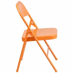 Flash Furniture Hercules Colorburst Metal Folding Chair In Citron -CYMAX Sales 664275 3 L