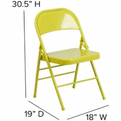 Flash Furniture Hercules Colorburst Metal Folding Chair In Purple -CYMAX Sales 664276 6 L 1