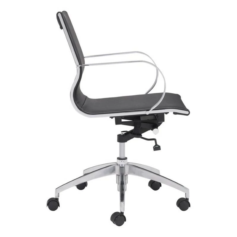 ZUO Glider Low Back Office Chair Black 4 ZUO Glider Low Back Office Chair Black - Image 2