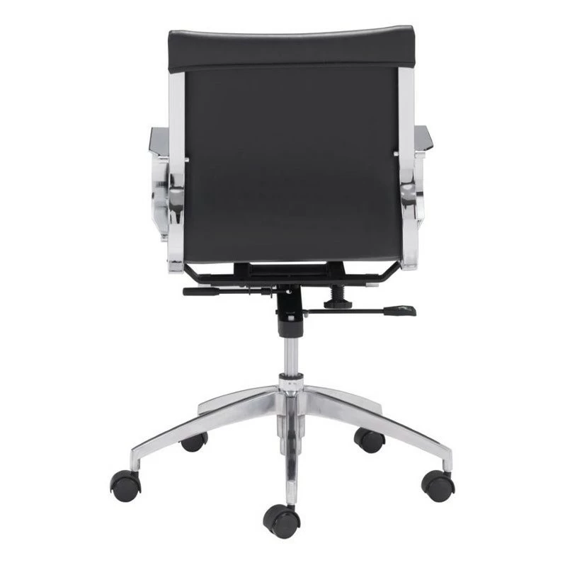 ZUO Glider Low Back Office Chair Black 6 ZUO Glider Low Back Office Chair Black - Image 4