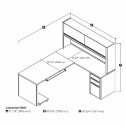 Bestar Connexion L-shaped Workstation With Lateral File In Slate And Sandstone 19 Bestar Connexion L-shaped Workstation With Lateral File In Slate And Sandstone -CYMAX Sales 9174 4 L 1
